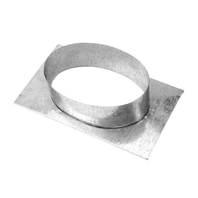CB Stutzblech mit Anschlußstutzen 23x23 cm DN 200