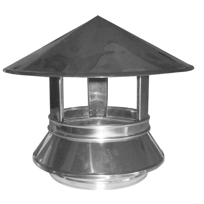 DINAK Edelstahlschornstein Regenhaube DW Ø80