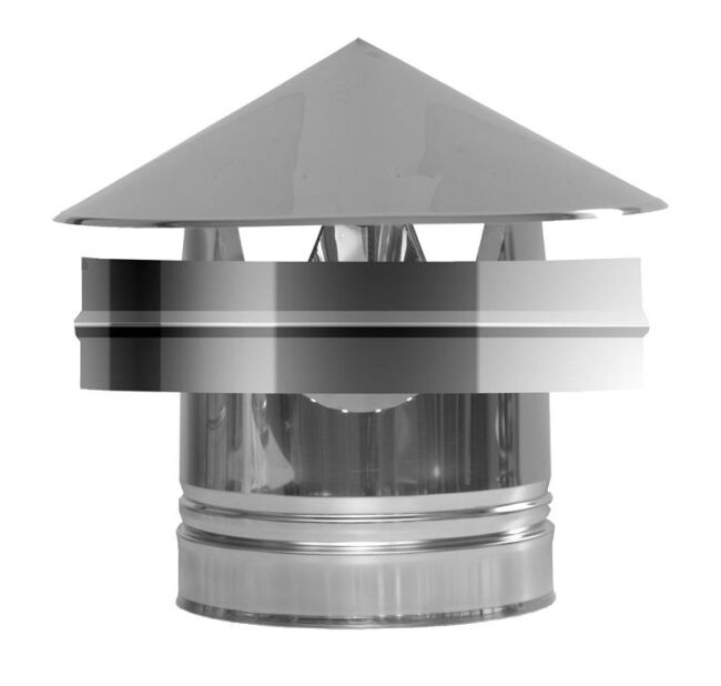 DINAK Edelstahlschornstein Wind Und Regenhaube DW Ø200