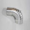 Aluminium-Bogen 45° DN 110 mm, mit Reinigungsöffnung