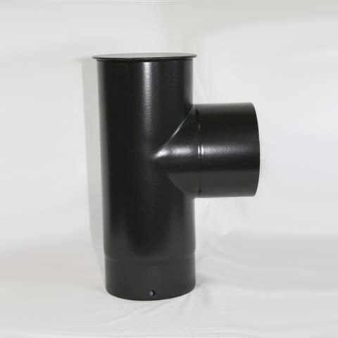 Kapselknie 330 mm DN 120 mm, High-Quality-Line matt schwarz emailliert