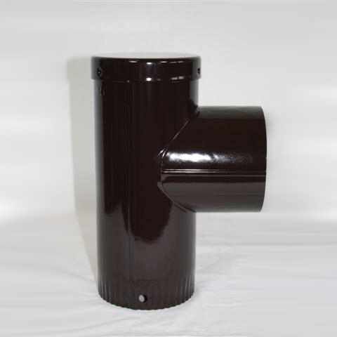 Kapselknie 330 mm DN 100 mm, High-Quality-Line braun emailliert