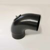 Bogen 45° DN 100 mm glatt mit Reinigungsöffnung, High-Quality-Line matt schwarz