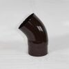 Bogen 45° DN 110 mm glatt ohne Reinigungsöffnung, High-Quality-Line braun emailliert