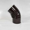 Bogen 45° DN 110 mm gerippt ohne Reinigungsöffnung, High-Quality-Line braun emailliert