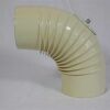 Bogen 90° DN 120 mm gerippt mit Reinigungsöffnung, High-Quality-Line beige emailliert