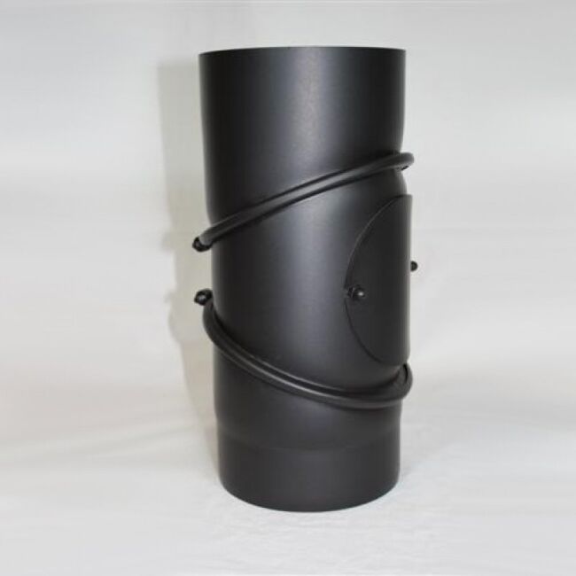 Ofenrohr-Bogen DN 120 mm, 3tlg. verstellbar 0°-90° mit Reinigungsöffnung, Senotherm gussgrau hell #820