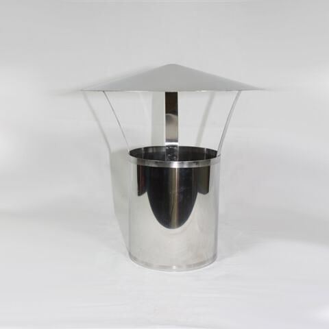 Edelstahl-Ofenrohr DN 180 mm mit Regenhut