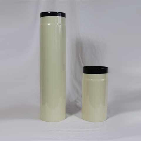 Ofenrohr 250 mm DN 130 mm, High-Quality-Line beige emailliert
