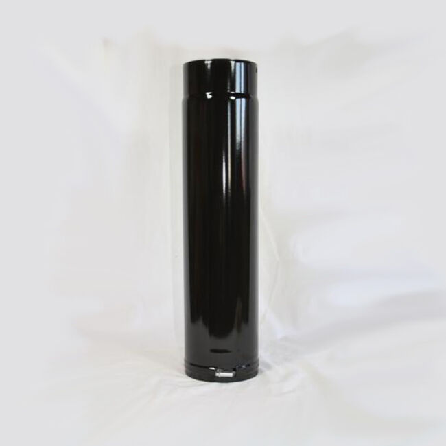 Fix-Rohr verstellbar 500 mm DN 120 mm, High-Quality-Line schwarz glänzend emailliert
