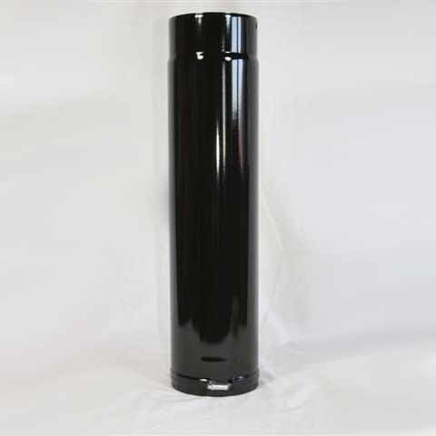 Fix-Rohr verstellbar 750 mm DN 120 mm, High-Quality-Line schwarz glänzend emailliert