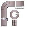 Ofenrohr Teleskop Set (Variante V) DN 150 mm, Senotherm gussgrau hell #820