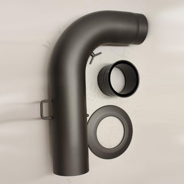 Ofenrohr Rundbogen Set (Variante III) DN 150 mm, Senotherm schwarz #310