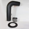 Ofenrohr Rundbogen Set Glatt gezogen DN 130 mm, Senotherm schwarz #310