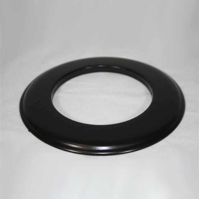 Wand-Rosette weit DN 120 mm, High-Quality-Line schwarz glänzend emailliert