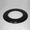 Wand-Rosette weit DN 130 mm, High-Quality-Line schwarz glänzend emailliert