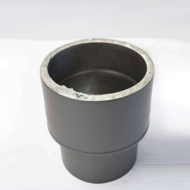 Edelstahlrohr doppelwandig Übergang von Ofen auf Verbindungsleitung (dw-ew) DN 150 mm, Senotherm gussgrau #288