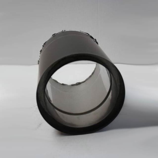 Isoline Edelstahlrohr doppelwandig DN 150 mm Länge 150 mm, Senotherm schwarz #310