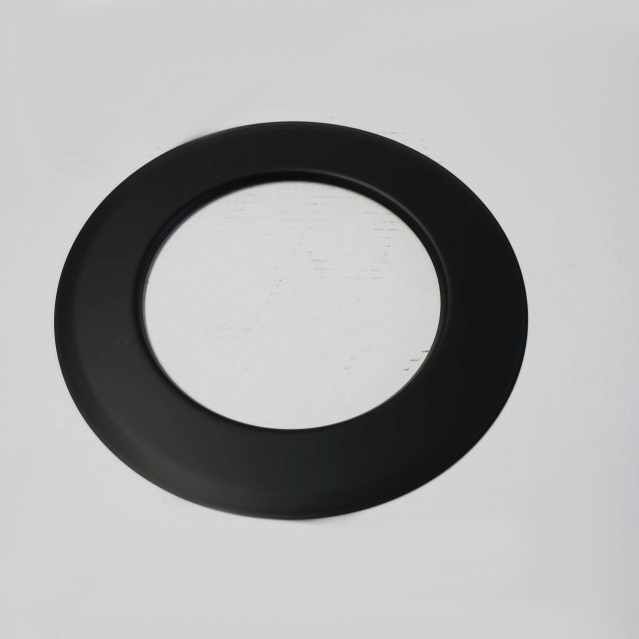 Wandrosette Rand 55 mm für Edelstahlrohr doppelwandig, Senotherm schwarz #310