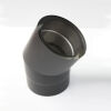 Edelstahlrohr doppelwandig Bogen 30° ohne Reinigungsöffnung 130 mm
