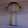 Wandhalter -250 mm kürzbar für Edelstahlrohr doppelwandig DN 150 mm, Senotherm schwarz #310