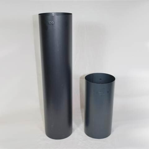 Ofenrohr Länge 500 mm, DN 120 mm aus gebläutem Stahlblech