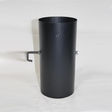 250 mm-Ofenrohr DN 100 mm, gebläut mit Drosselklappe