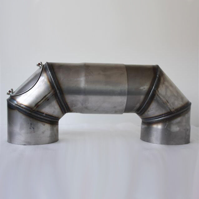 Doppelbogen roh DN 145 für 2 mm-Rauchrohr