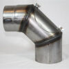 Rauchrohr-Bogen 90° DN 130 mm roh, eingezogen mit Reinigungsöffnung