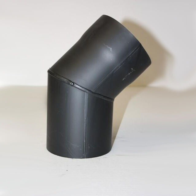 Rauchrohr-Bogen 90° DN 160 mm gemufft, ohne Reinigungsöffnung (schutzlackiert)