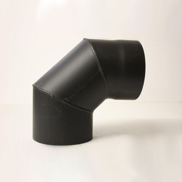 Rauchrohr-Bogen 90° DN 160 mm gemufft, ohne Reinigungsöffnung (schutzlackiert)