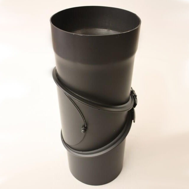 Rauchrohr-Bogen 3 tlg. DN 160 mm gemufft, drehbar mit Reinigungsöffnung (schutzlackiert)