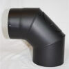 Rauchrohr Bogen 90° DN 150 mm eingezogen mit Reinigungsöffnung (schutzlackiert)