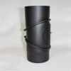 Rauchrohr Bogen 3tlg. DN 120 mm eingezogen, drehbar mit Reinigungsöffnung (schutzlackiert)