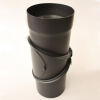 Rauchrohr-Bogen 3 tlg. DN 150 mm gemufft, drehbar mit Reinigungsöffnung (schutzlackiert)