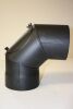Rauchrohr-Bogen 45° DN 130 mm gemufft, mit Reinigungsöffnung (schutzlackiert)