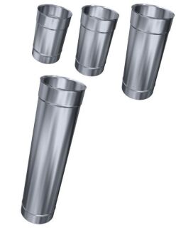 Edelstahlschornstein einwandig 0,6mm Premium Rohr RP 1000 mm