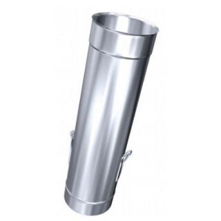 Edelstahlschornstein einwandig 0,6mm Premium Rohr mit Ablassschlaufen 1000 mm RPU