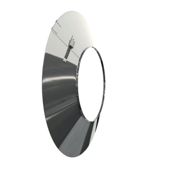 Edelstahlschornstein einwandig 0,6mm Premium Wandblende IP DN 120