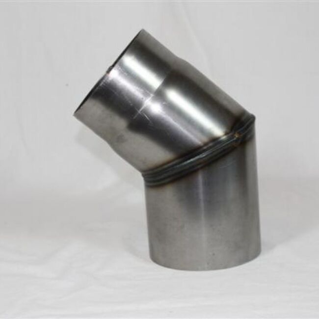 Rauchrohr-Bogen 90° DN 120 mm roh, eingezogen ohne Reinigungsöffnung