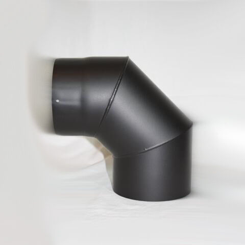 Rauchrohr-Bogen 90° DN 130 mm ohne Reinigungsöffnung, Senotherm gussgrau hell #820