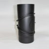 Ofenrohr-Bogen DN 120 mm, 3tlg. verstellbar 0°-90° mit Reinigungsöffnung, Senotherm gussgrau hell #820