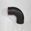 Rauchrohr-Bogen 90° DN 150 mm glatt ohne Reinigungsöffnung, Senotherm schwarz #310