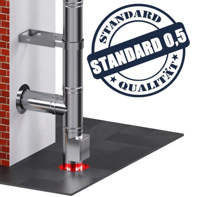 Edelstahlschornstein Grundplatte universal DW 120