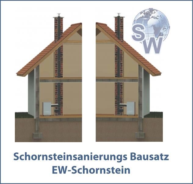 Schornsteinsanierungs Bausatz 1,0 mm - Edelstahlschornstein einwandig DN 113 6,5 m