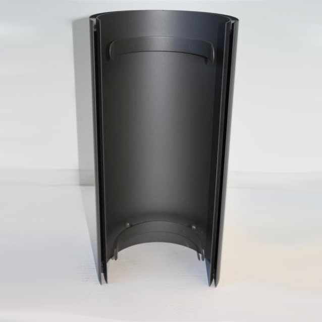Doppelwandiger Strahlenschutz Halbschale 460 mm lang DN 150 mm, Senotherm schwarz #310