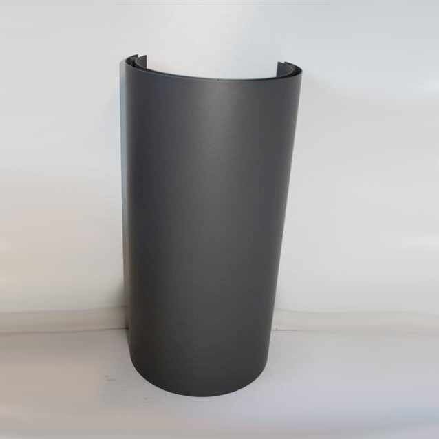 Doppelwandiger Strahlenschutz Halbschale 460 mm lang DN 150 mm, Senotherm schwarz #310