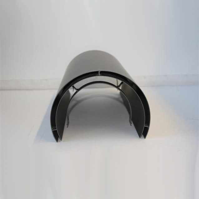 Doppelwandiger Strahlenschutz Halbschale 460 mm lang DN 100 mm, Senotherm gussgrau hell #820