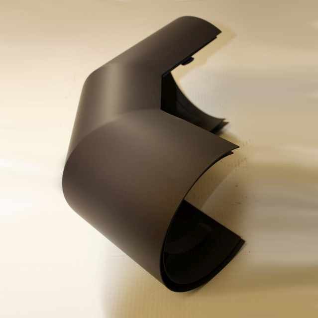 Doppelwandiger Strahlenschutz Halbschale Bogen 90° DN 100 mm, Senotherm schwarz #310