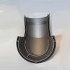 Doppelwandiger Strahlenschutz Halbschale Bogen 90° DN 150 mm, Senotherm gussgrau #288